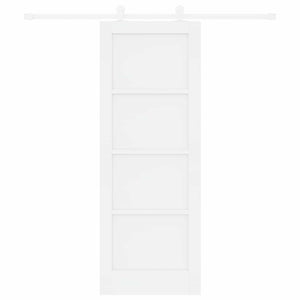 Συρόμενη Πόρτα 73,5 x 198,5 cm Επεξεργασμένο Ξύλο Λευκό - Pakobazaar