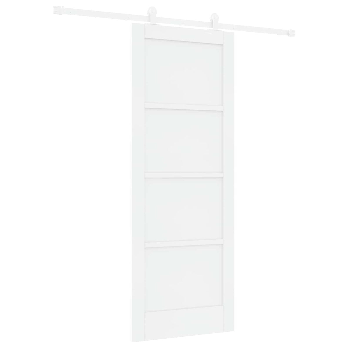 Συρόμενη Πόρτα 78 x 202 cm Επεξεργασμένο Ξύλο Λευκό - Pakobazaar