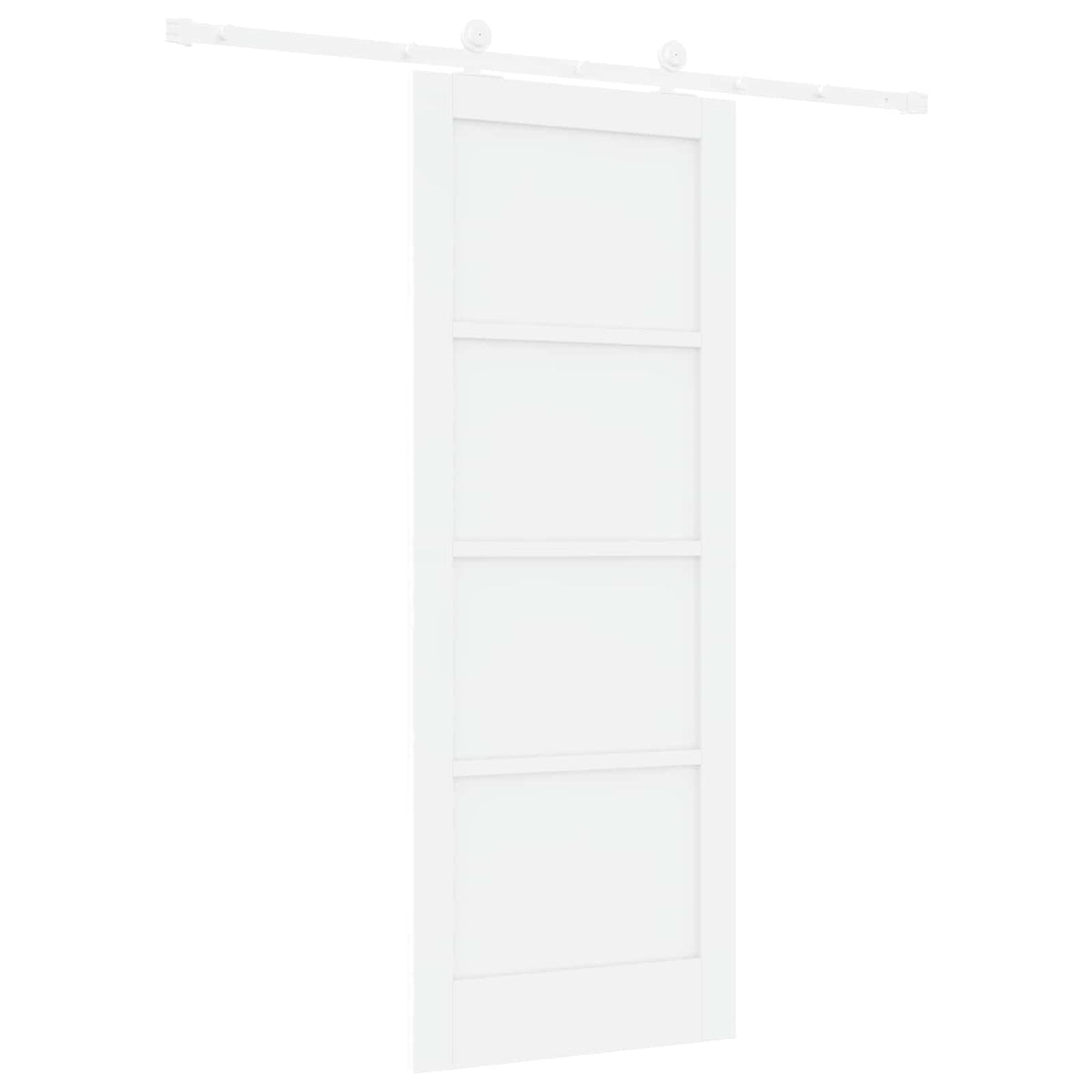 Συρόμενη Πόρτα 78 x 202 cm Επεξεργασμένο Ξύλο Λευκό - Pakobazaar