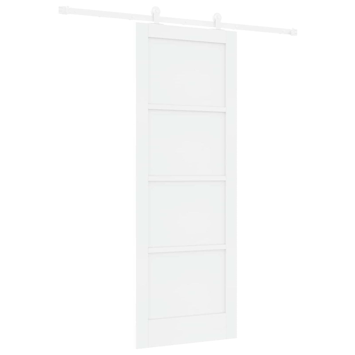 Συρόμενη Πόρτα 78 x 211 cm Επεξεργασμένο Ξύλο Λευκό - Pakobazaar