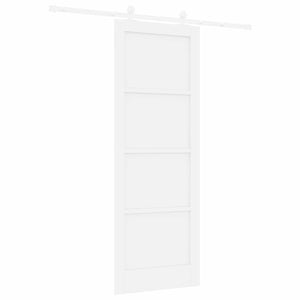 Συρόμενη Πόρτα 78 x 211 cm Επεξεργασμένο Ξύλο Λευκό - Pakobazaar