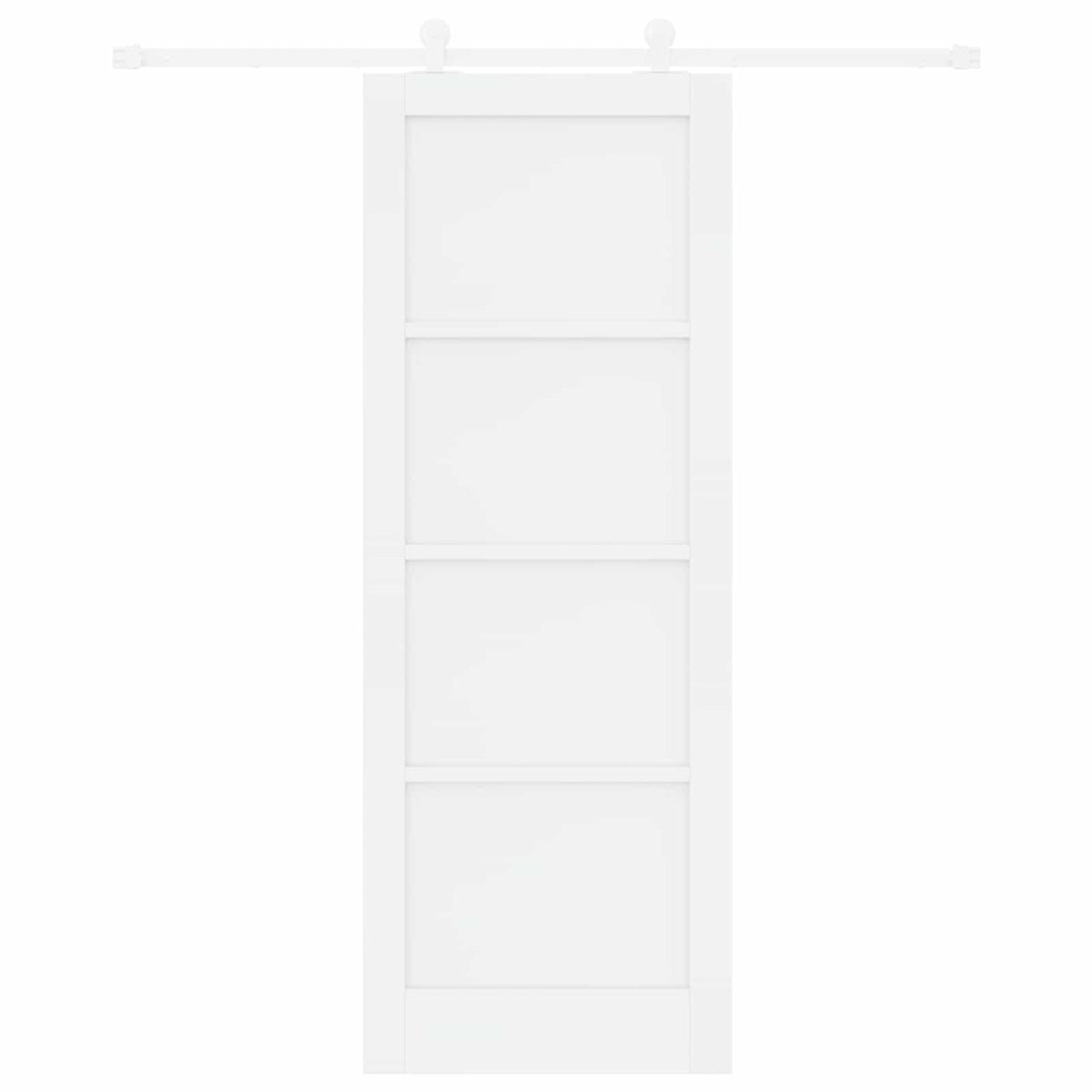 Συρόμενη Πόρτα 78 x 211 cm Επεξεργασμένο Ξύλο Λευκό - Pakobazaar