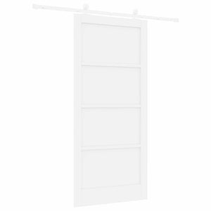 Συρόμενη Πόρτα 93 x 202 cm Επεξεργασμένο Ξύλο Λευκό