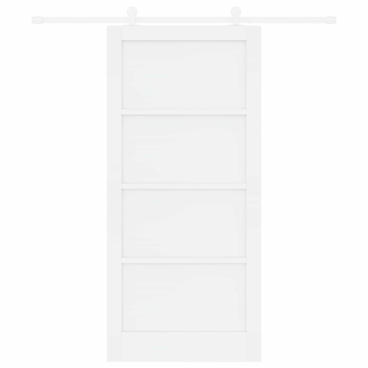 Συρόμενη Πόρτα 93 x 202 cm Επεξεργασμένο Ξύλο Λευκό