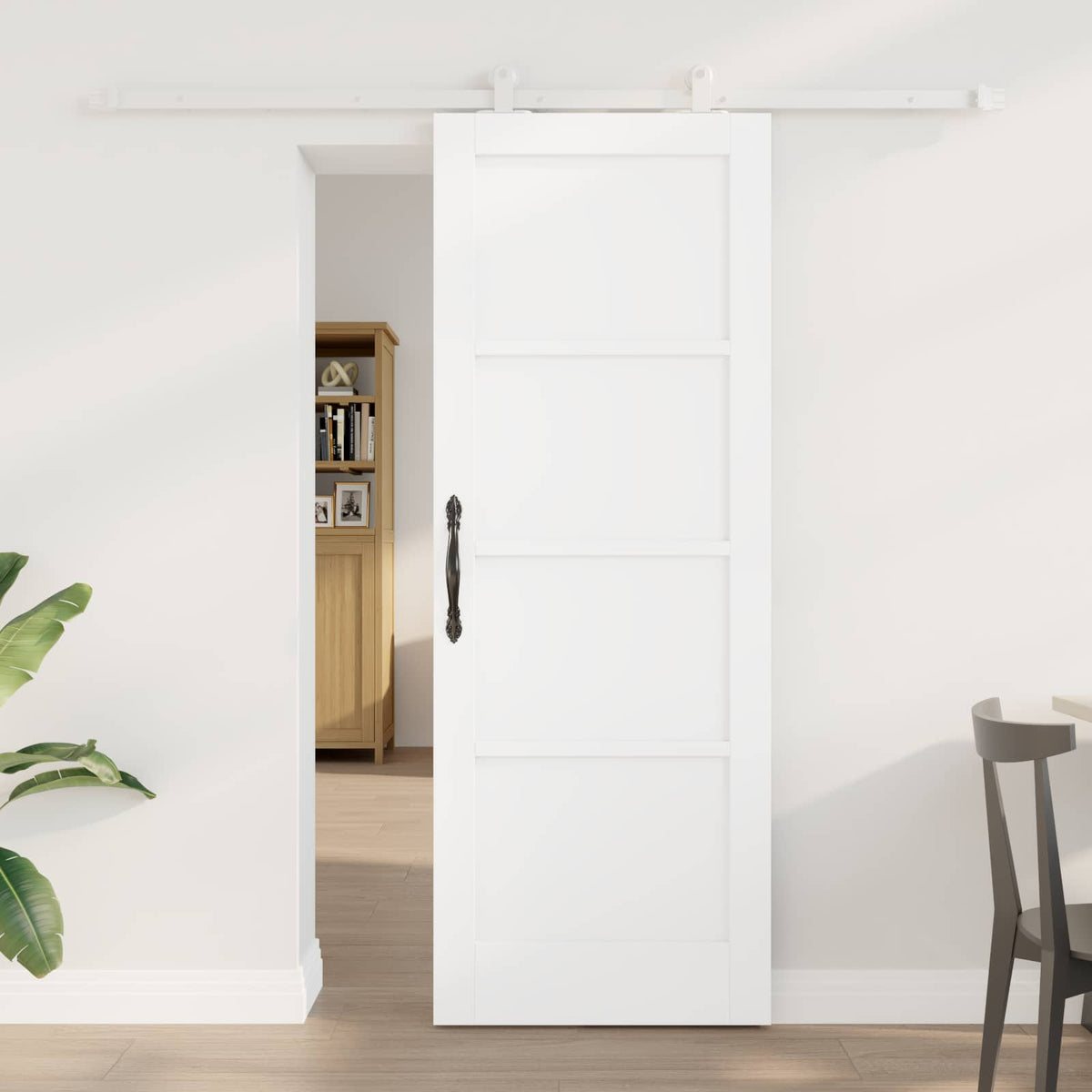Συρόμενη Πόρτα 73,5 x 198,5 cm Επεξεργασμένο Ξύλο Λευκό