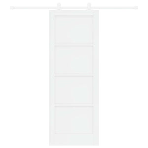 Συρόμενη Πόρτα 78 x 211 cm Επεξεργασμένο Ξύλο Λευκό