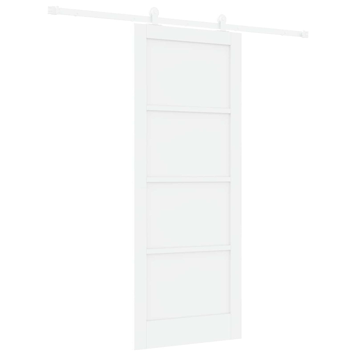 Συρόμενη Πόρτα 83 x 211 cm Επεξεργασμένο Ξύλο Λευκό - Pakobazaar