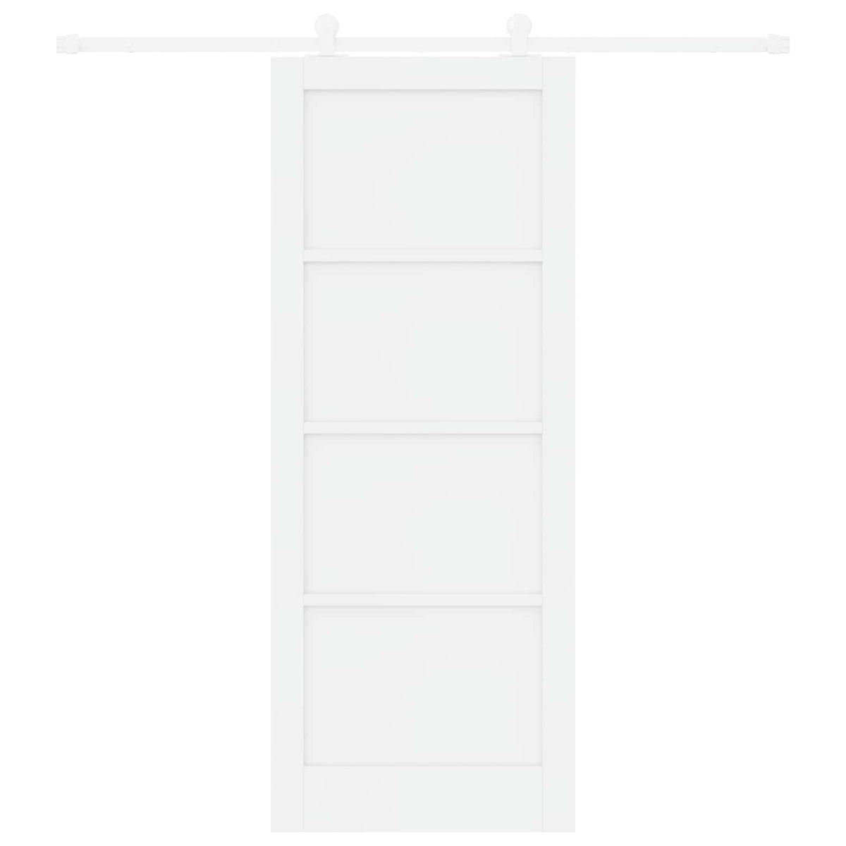 Συρόμενη Πόρτα 83 x 211 cm Επεξεργασμένο Ξύλο Λευκό - Pakobazaar
