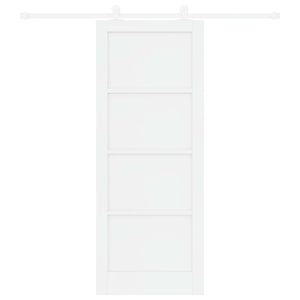Συρόμενη Πόρτα 83 x 211 cm Επεξεργασμένο Ξύλο Λευκό - Pakobazaar