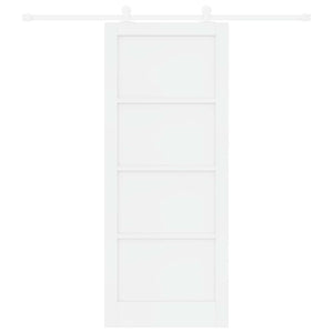 Συρόμενη Πόρτα 86 x 211 cm Επεξεργασμένο Ξύλο Λευκό