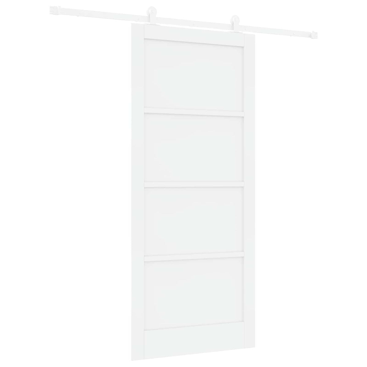 Συρόμενη Πόρτα 93 x 211 cm Επεξεργασμένο Ξύλο Λευκό - Pakobazaar