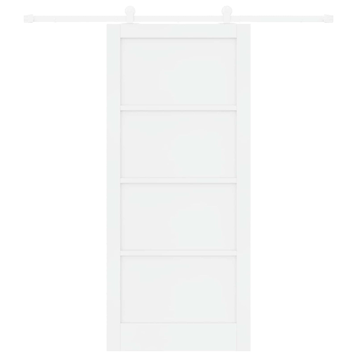 Συρόμενη Πόρτα 93 x 211 cm Επεξεργασμένο Ξύλο Λευκό - Pakobazaar