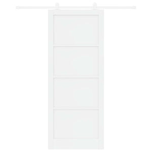 Συρόμενη Πόρτα 93 x 232 cm Επεξεργασμένο Ξύλο Λευκό