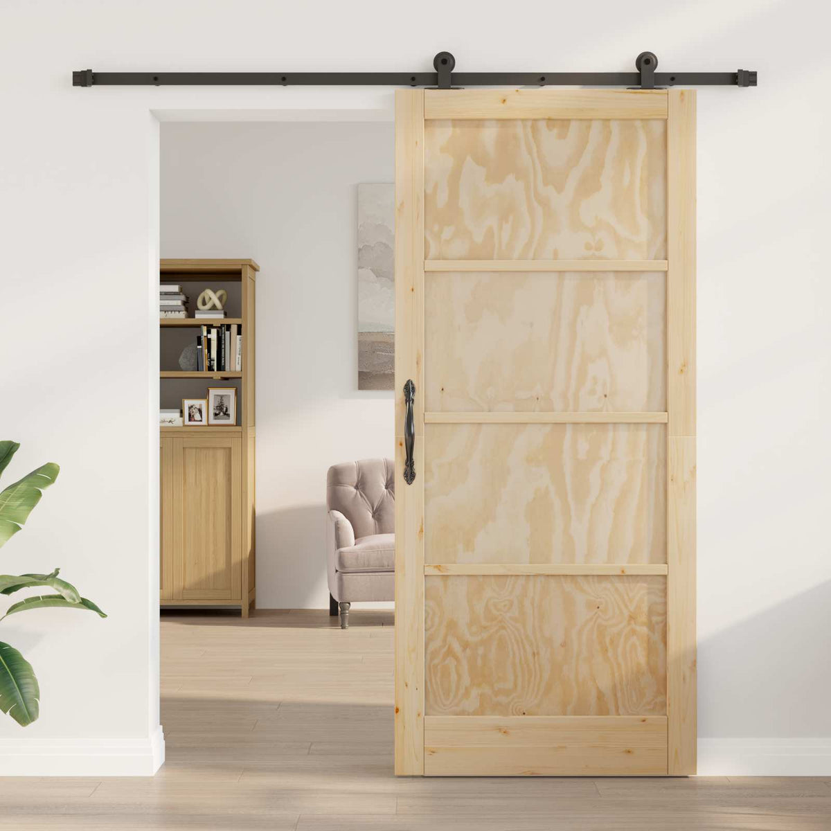 Συρόμενη Πόρτα ORKDAL 93 x 211 cm Επεξεργασμένο Ξύλο - Pakobazaar