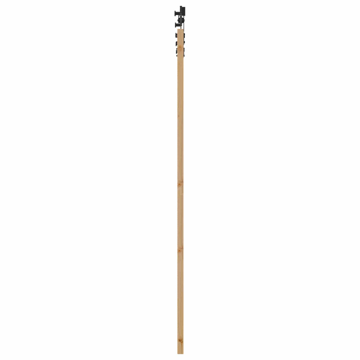 Συρόμενη Πόρτα 93 x 202 cm Επεξεργασμένο Ξύλο Φυσικό και Μαύρο - Pakobazaar