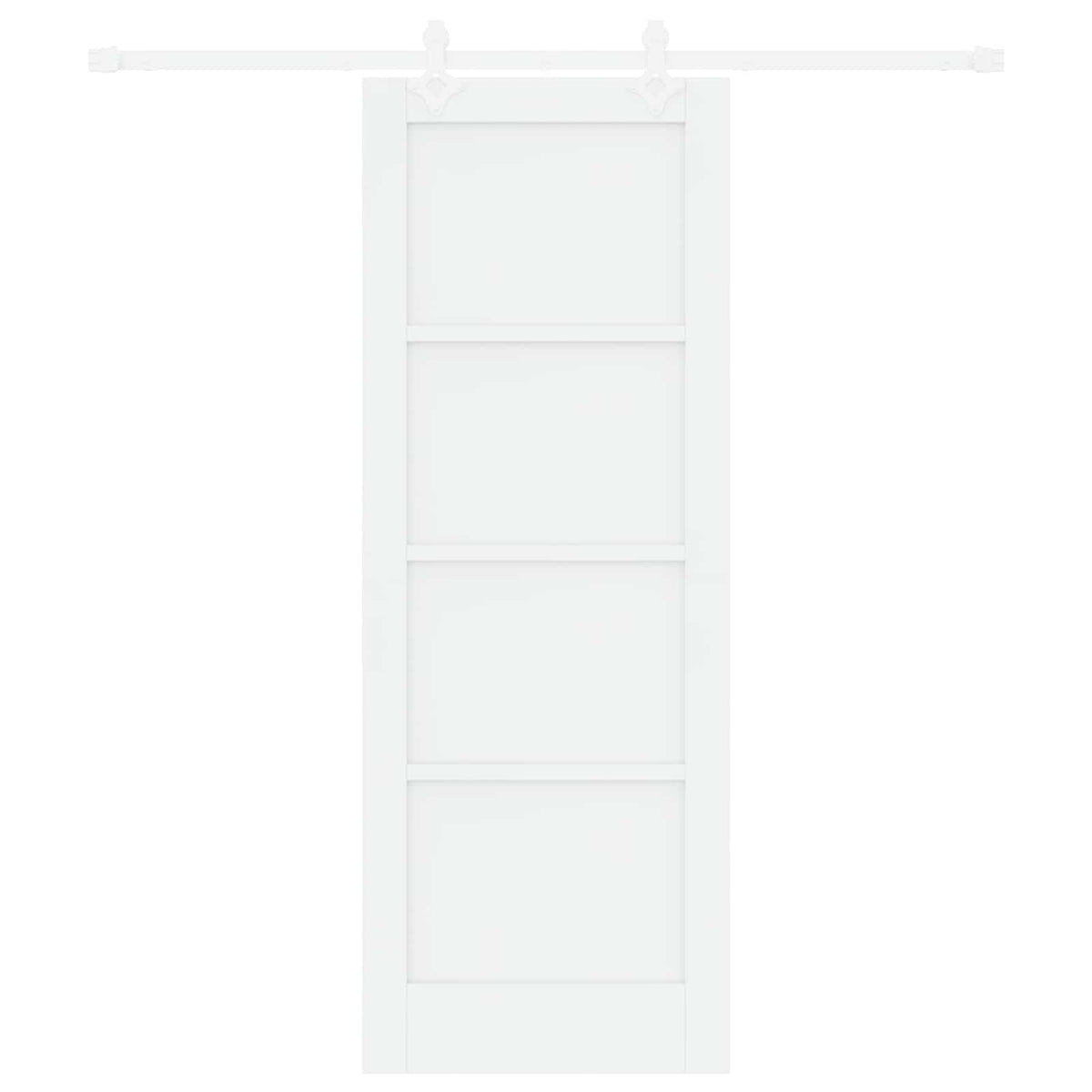 Συρόμενη Πόρτα 73,5 x 198,5 cm Επεξεργασμένο Ξύλο Λευκό - Pakobazaar