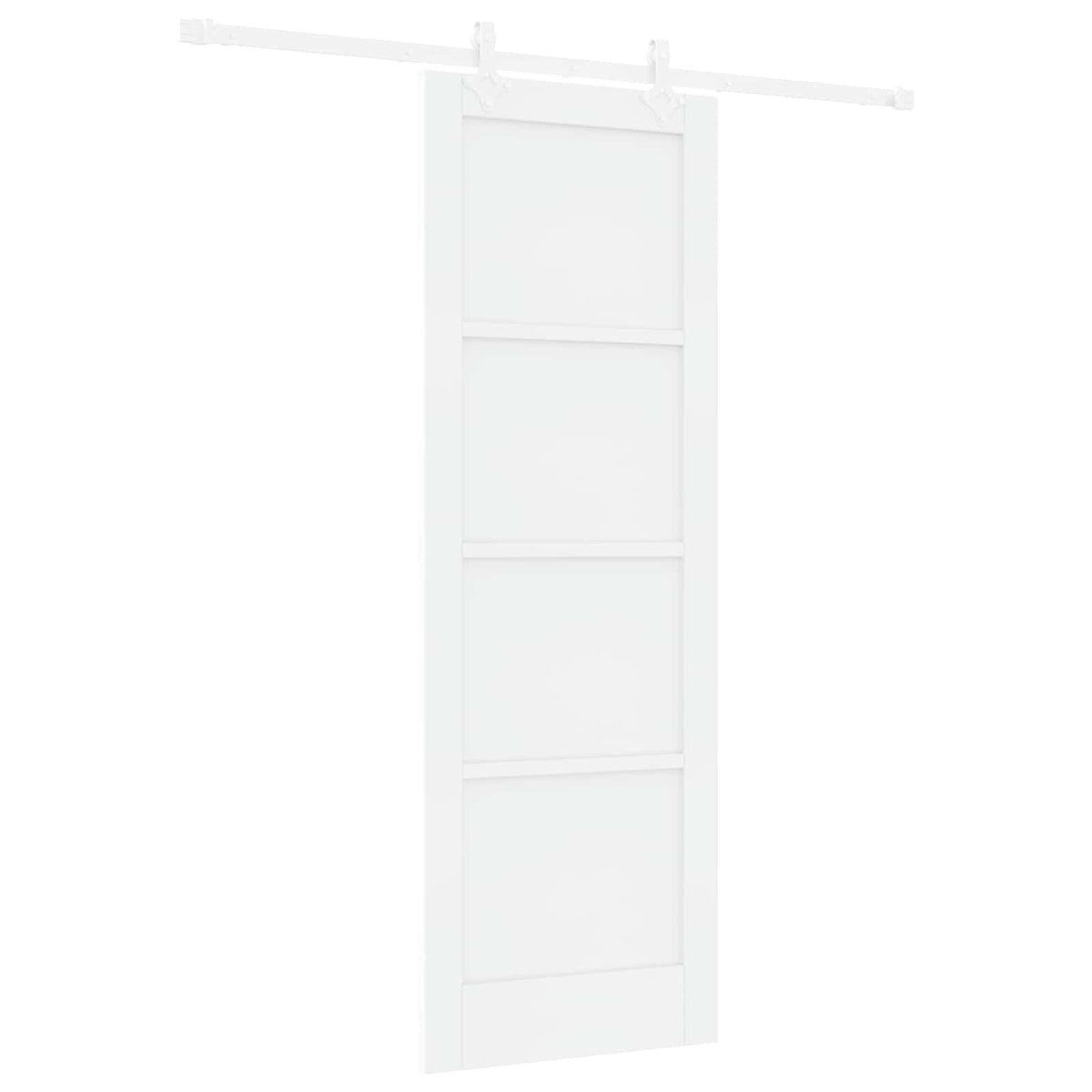 Συρόμενη Πόρτα 73,5 x 211 cm Επεξεργασμένο Ξύλο Λευκό - Pakobazaar