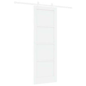 Συρόμενη Πόρτα 73,5 x 211 cm Επεξεργασμένο Ξύλο Λευκό - Pakobazaar