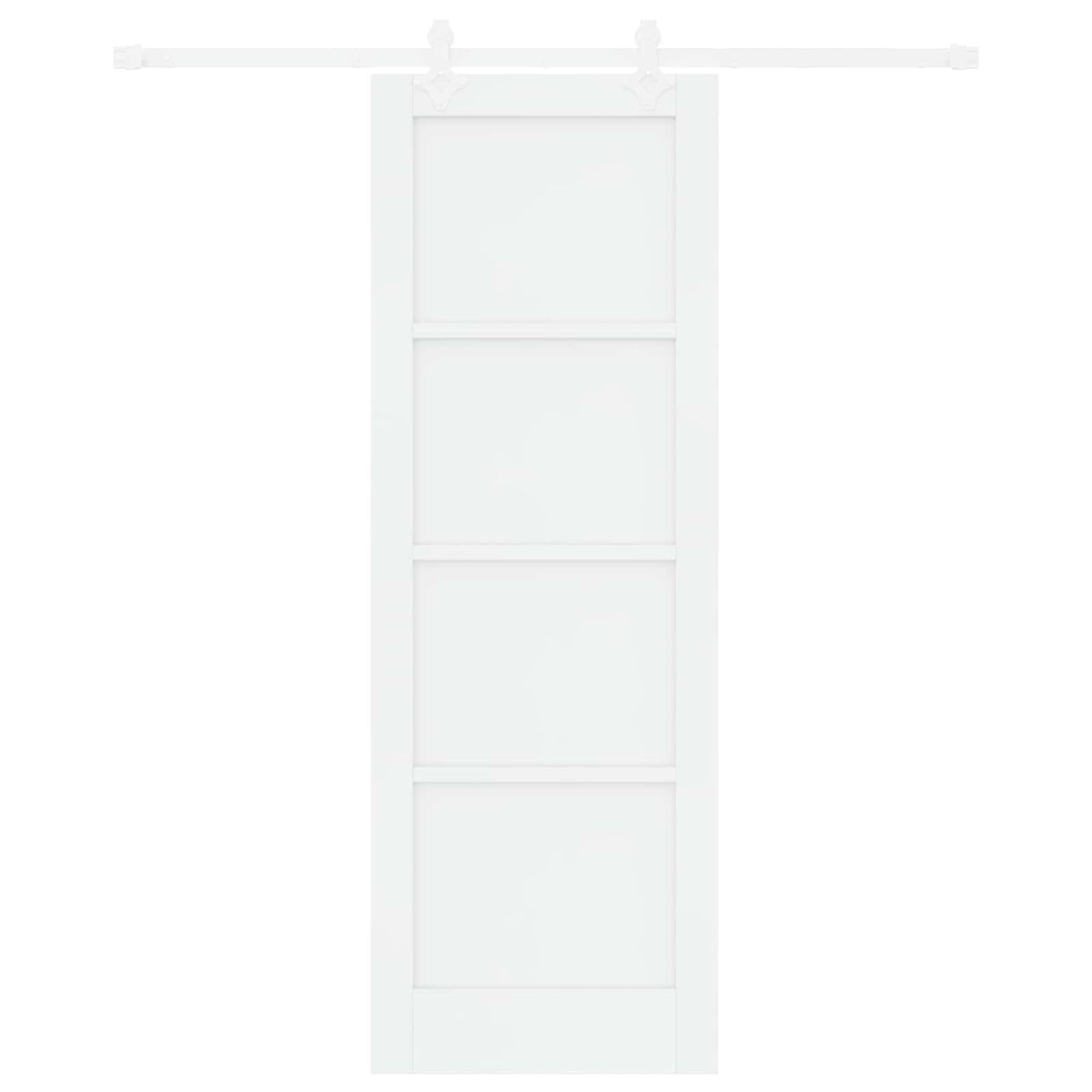 Συρόμενη Πόρτα 73,5 x 211 cm Επεξεργασμένο Ξύλο Λευκό - Pakobazaar