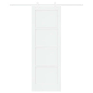 Συρόμενη Πόρτα 73,5 x 211 cm Επεξεργασμένο Ξύλο Λευκό - Pakobazaar