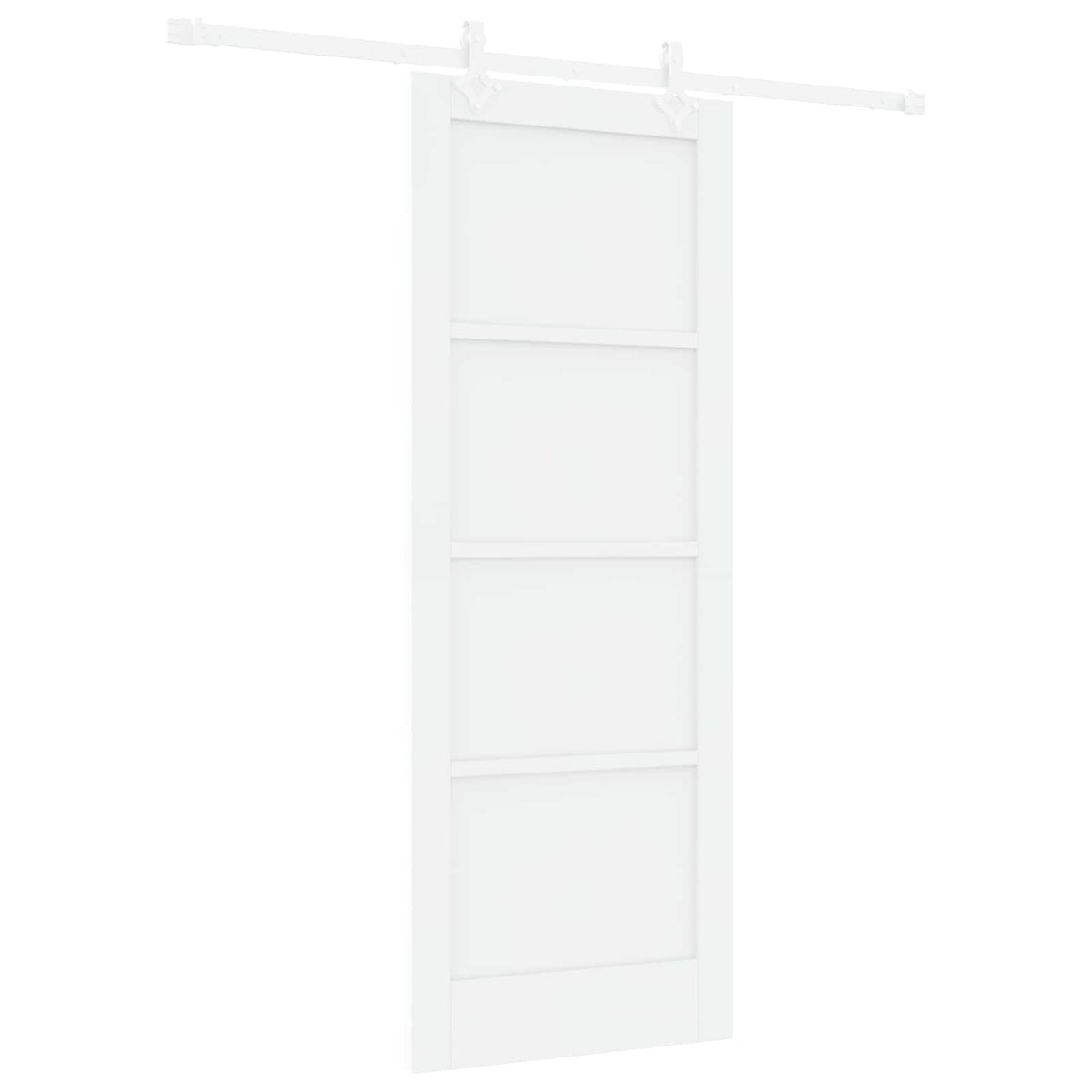 Συρόμενη Πόρτα 78 x 202 cm Επεξεργασμένο Ξύλο Λευκό - Pakobazaar