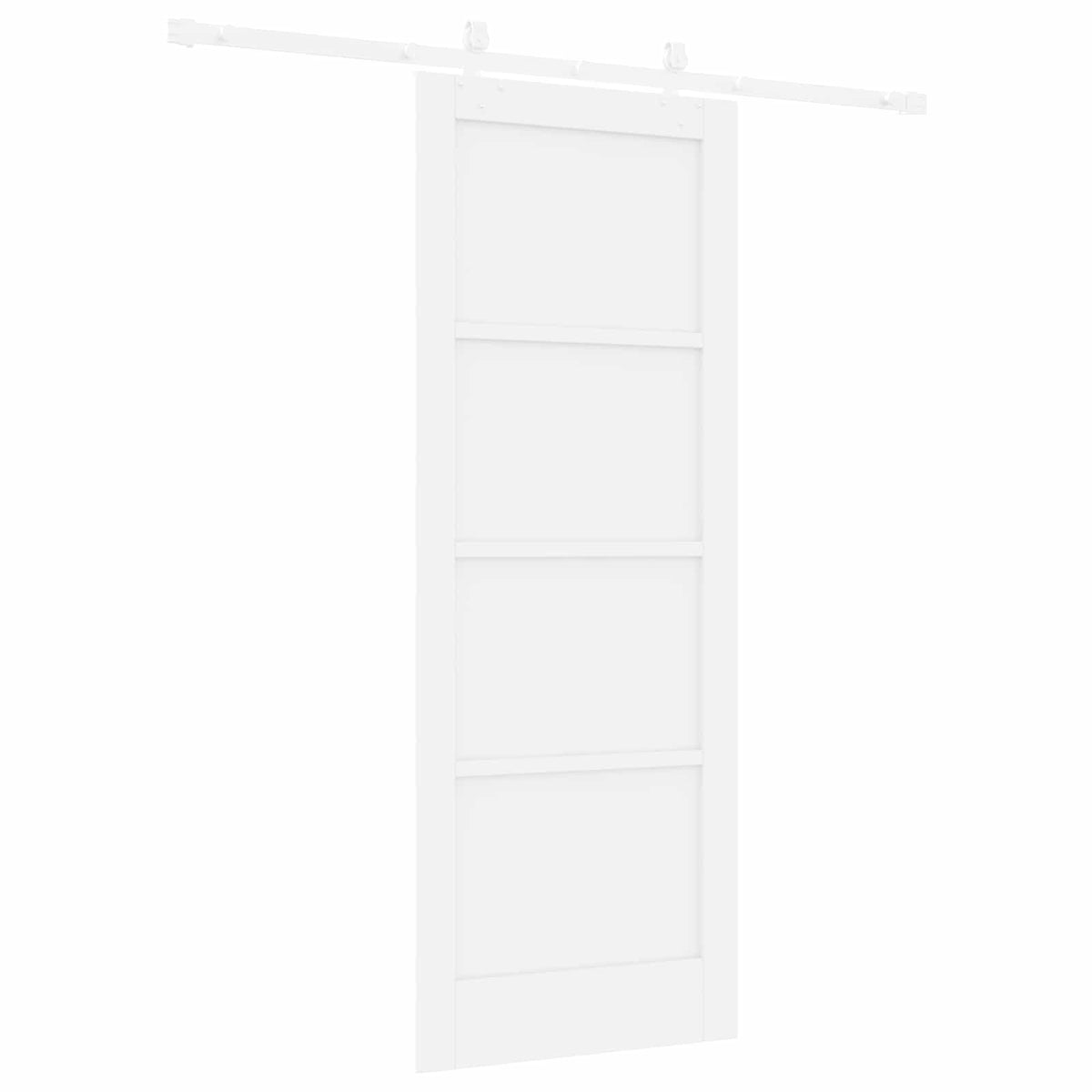 Συρόμενη Πόρτα 78 x 202 cm Επεξεργασμένο Ξύλο Λευκό - Pakobazaar