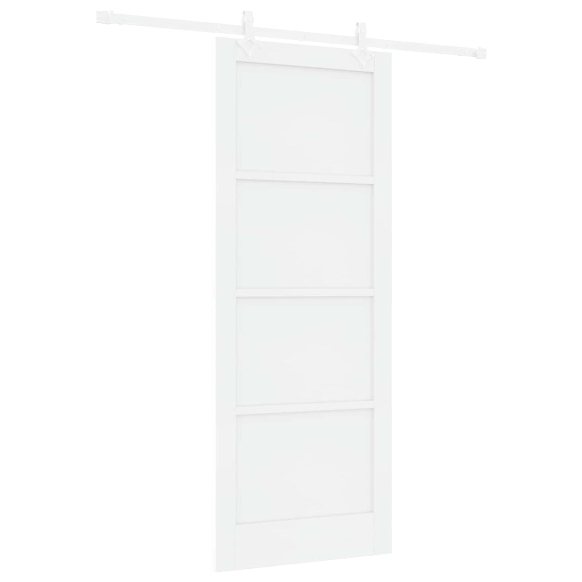 Συρόμενη Πόρτα 83 x 211 cm Επεξεργασμένο Ξύλο Λευκό - Pakobazaar