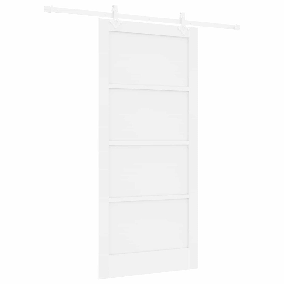 Συρόμενη Πόρτα 93 x 202 cm Επεξεργασμένο Ξύλο Λευκό