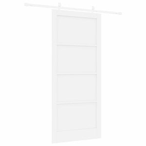Συρόμενη Πόρτα 93 x 211 cm Επεξεργασμένο Ξύλο Λευκό