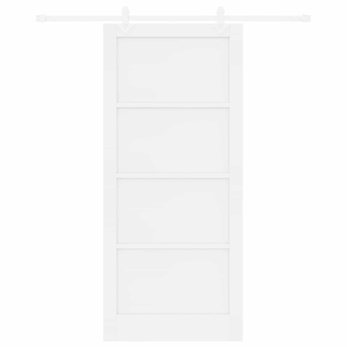 Συρόμενη Πόρτα 93 x 211 cm Επεξεργασμένο Ξύλο Λευκό