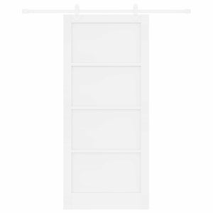 Συρόμενη Πόρτα 93 x 211 cm Επεξεργασμένο Ξύλο Λευκό