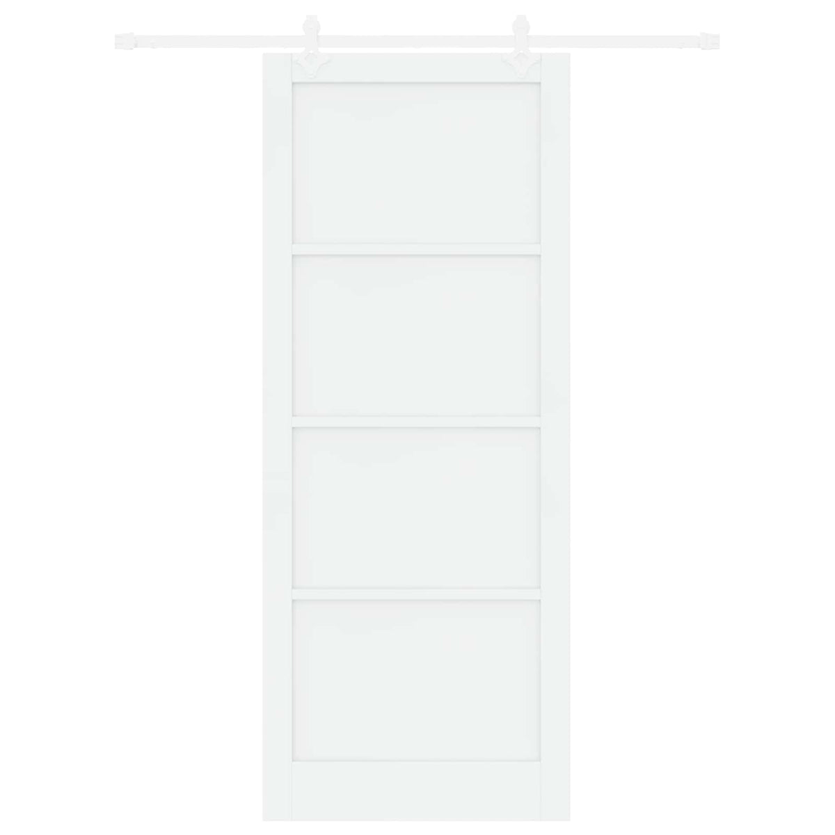 Συρόμενη Πόρτα 93 x 232 cm Επεξεργασμένο Ξύλο Λευκό