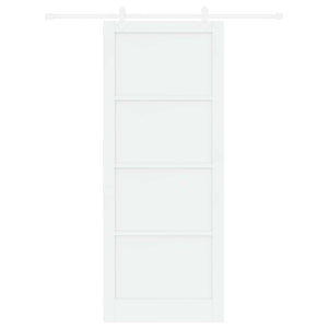 Συρόμενη Πόρτα 93 x 232 cm Επεξεργασμένο Ξύλο Λευκό