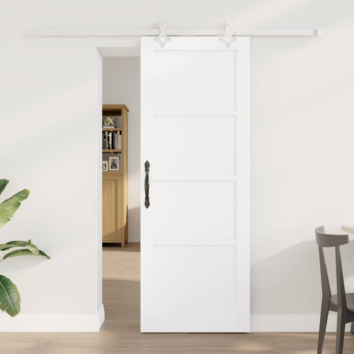Συρόμενη Πόρτα 73,5 x 198,5 cm Επεξεργασμένο Ξύλο Λευκό