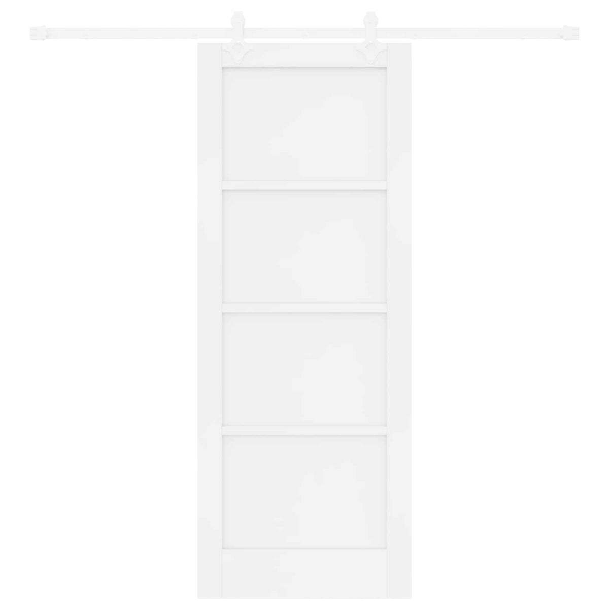 Συρόμενη Πόρτα 78 x 202 cm Επεξεργασμένο Ξύλο Λευκό