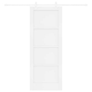 Συρόμενη Πόρτα 78 x 202 cm Επεξεργασμένο Ξύλο Λευκό