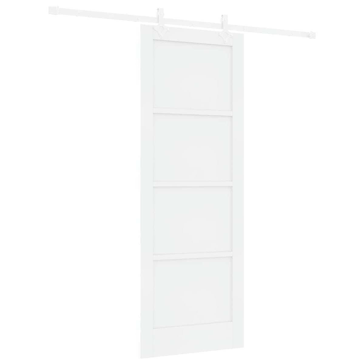Συρόμενη Πόρτα 78 x 211 cm Επεξεργασμένο Ξύλο Λευκό - Pakobazaar