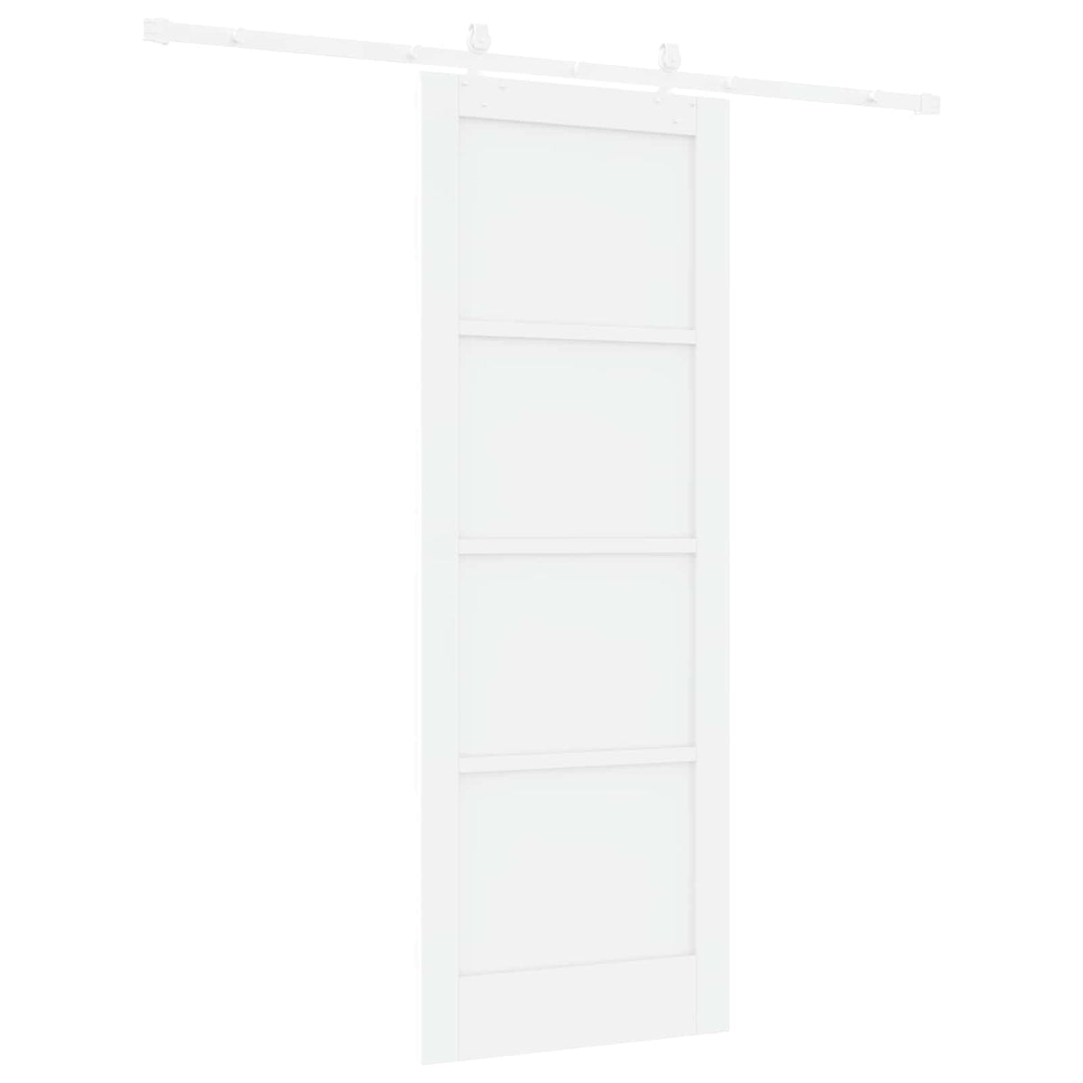 Συρόμενη Πόρτα 78 x 211 cm Επεξεργασμένο Ξύλο Λευκό - Pakobazaar