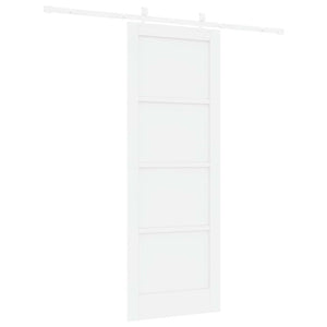 Συρόμενη Πόρτα 78 x 211 cm Επεξεργασμένο Ξύλο Λευκό - Pakobazaar