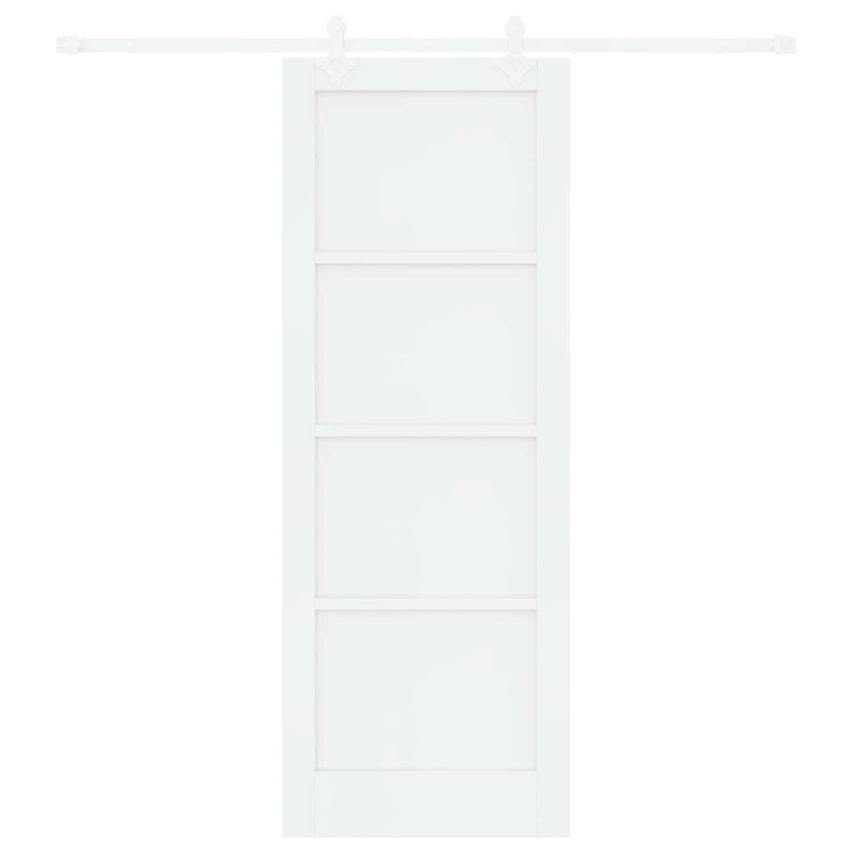 Συρόμενη Πόρτα 78 x 211 cm Επεξεργασμένο Ξύλο Λευκό - Pakobazaar