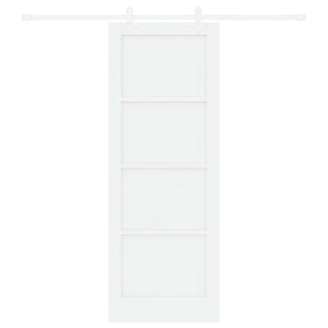 Συρόμενη Πόρτα 78 x 211 cm Επεξεργασμένο Ξύλο Λευκό - Pakobazaar