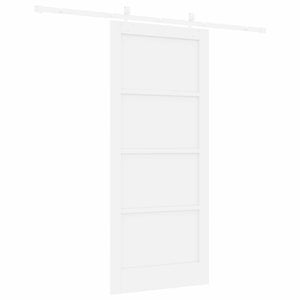 Συρόμενη Πόρτα 86 x 198,5 cm Επεξεργασμένο Ξύλο Λευκό - Pakobazaar