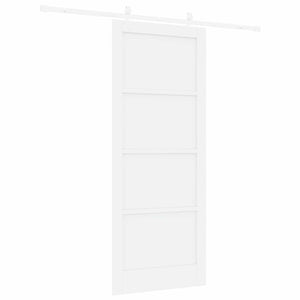 Συρόμενη Πόρτα 86 x 211 cm Επεξεργασμένο Ξύλο Λευκό