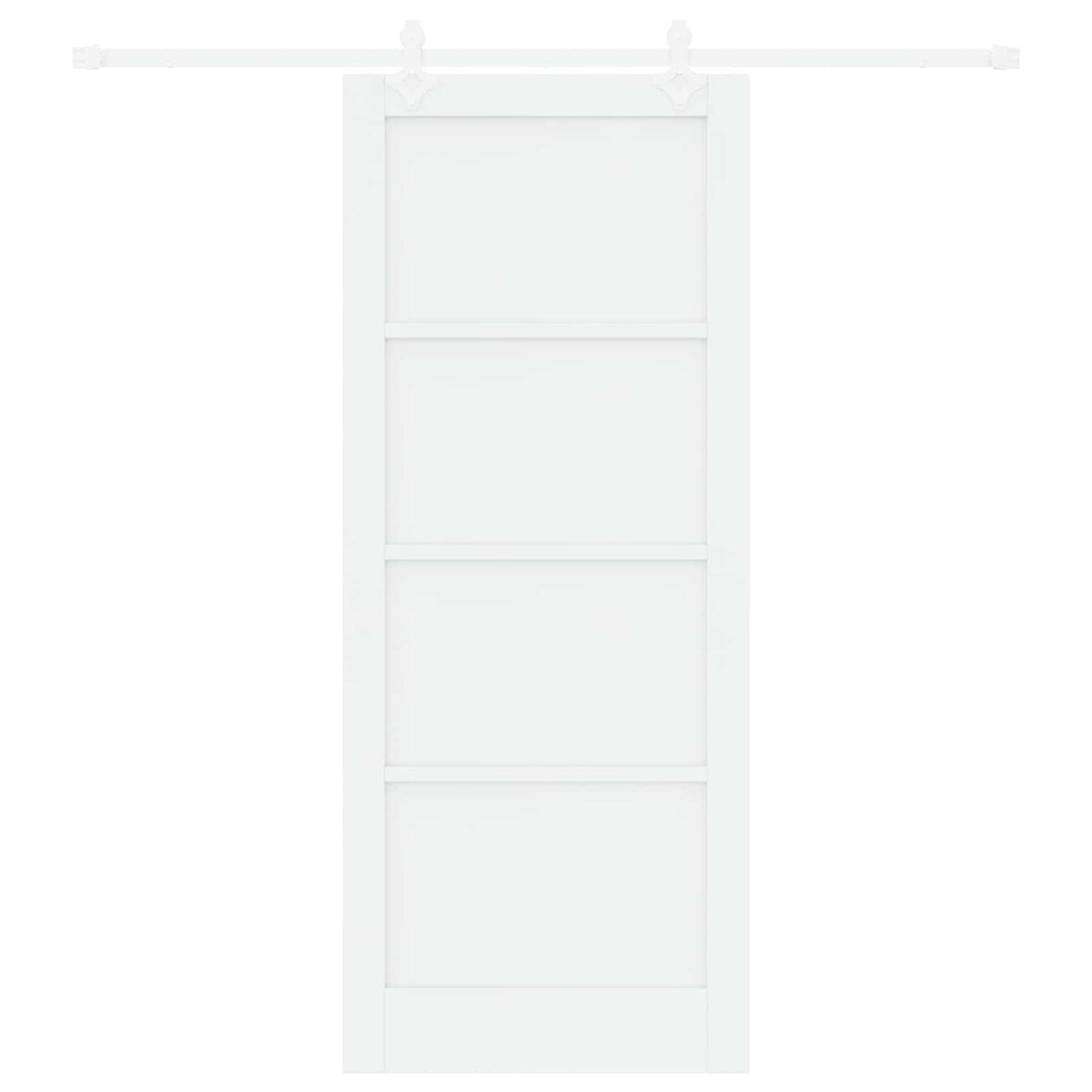 Συρόμενη Πόρτα 86 x 211 cm Επεξεργασμένο Ξύλο Λευκό