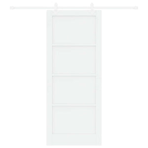 Συρόμενη Πόρτα 86 x 211 cm Επεξεργασμένο Ξύλο Λευκό