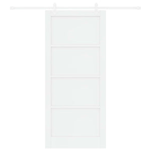 Συρόμενη Πόρτα 93 x 211 cm Επεξεργασμένο Ξύλο Λευκό