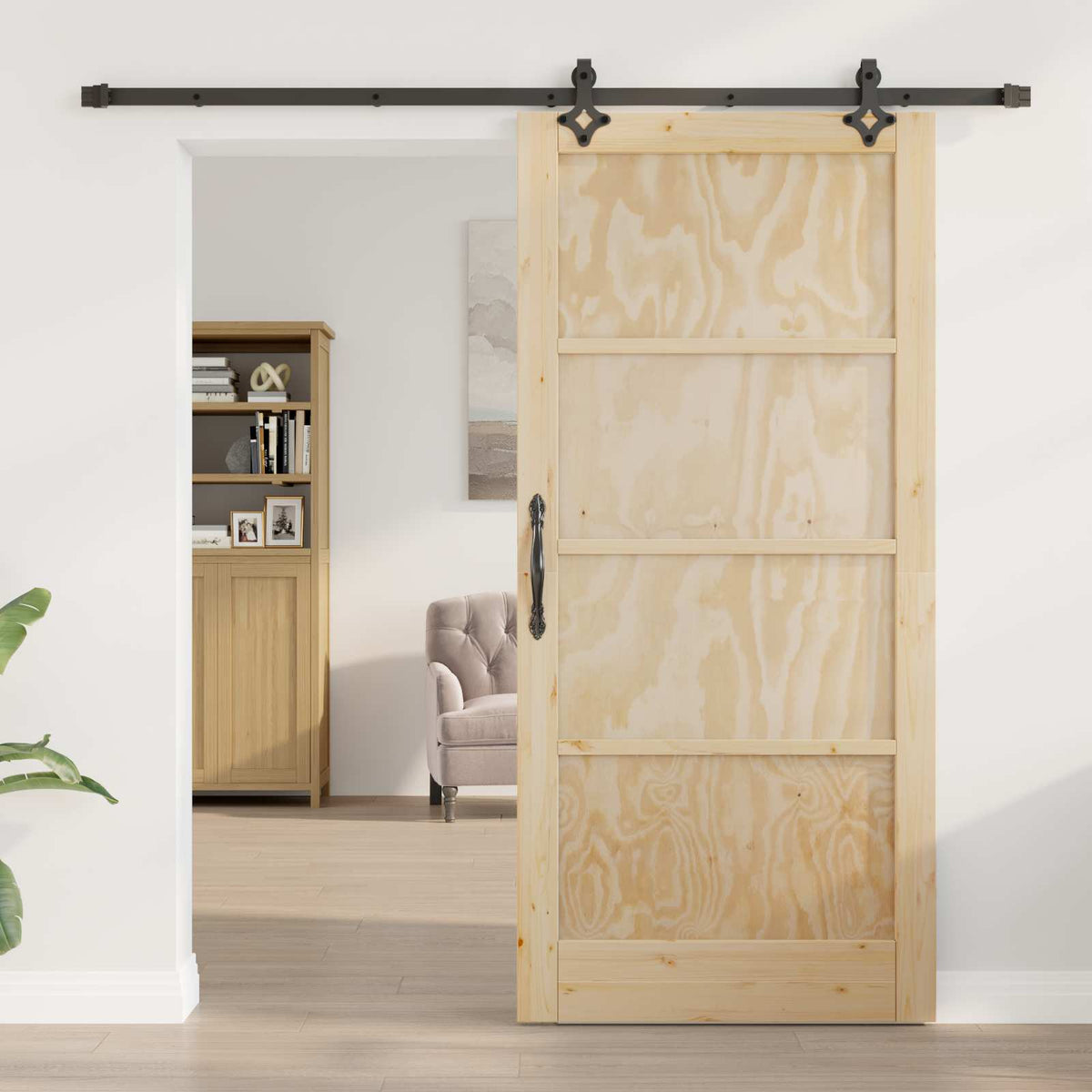 Συρόμενη Πόρτα ORKDAL 93 x 202 cm Επεξεργασμένο Ξύλο