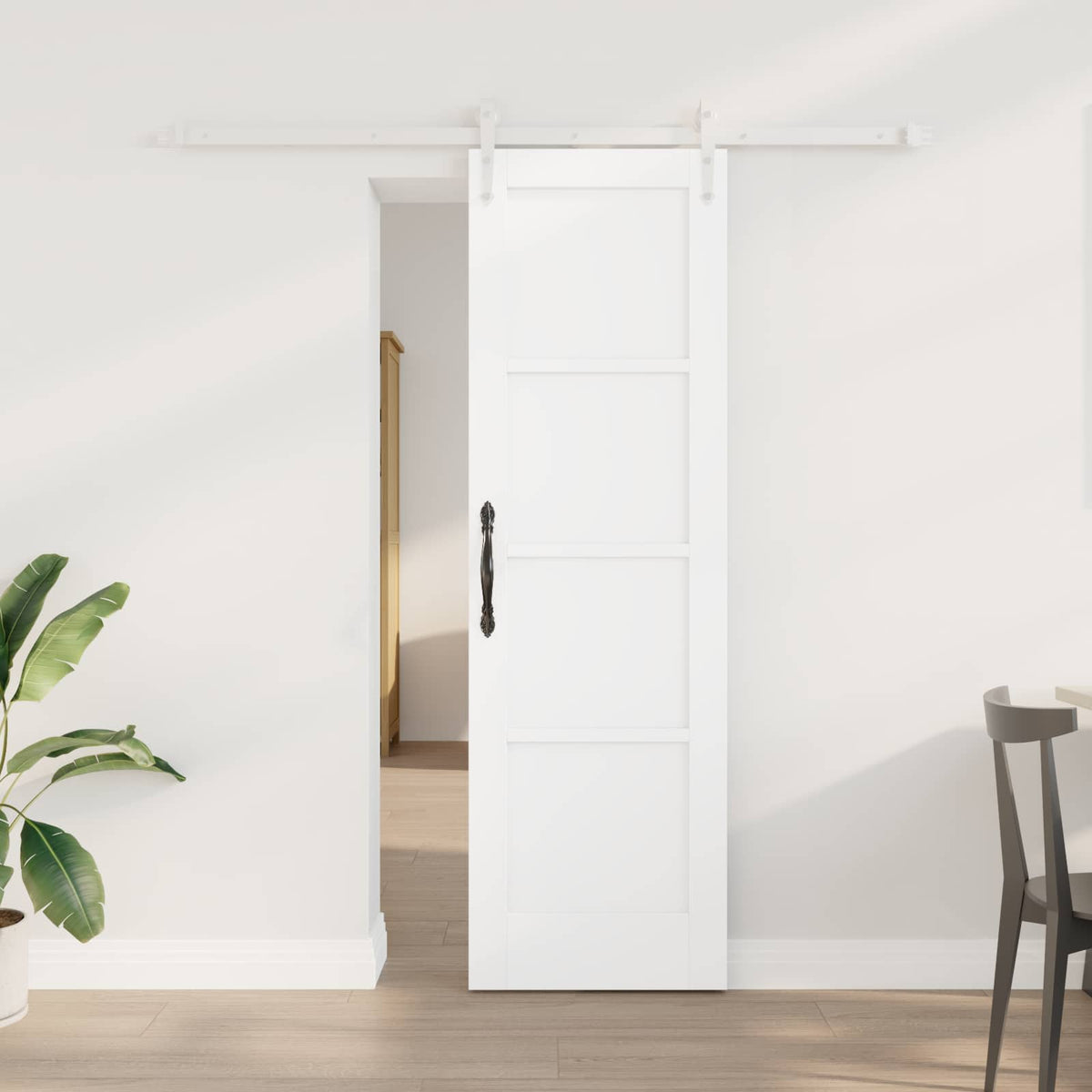 Συρόμενη Πόρτα ORKDAL 61 x 198,5 cm Επεξεργασμένο Ξύλο Λευκό