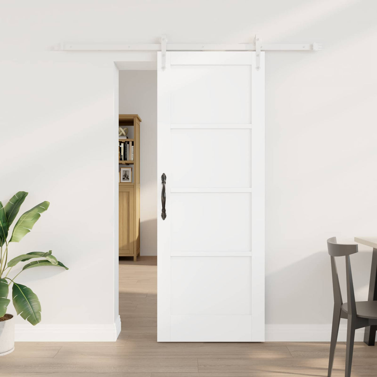 Συρόμενη Πόρτα ORKDAL 73,5 x 198,5 cm Επεξεργασμένο Ξύλο Λευκό