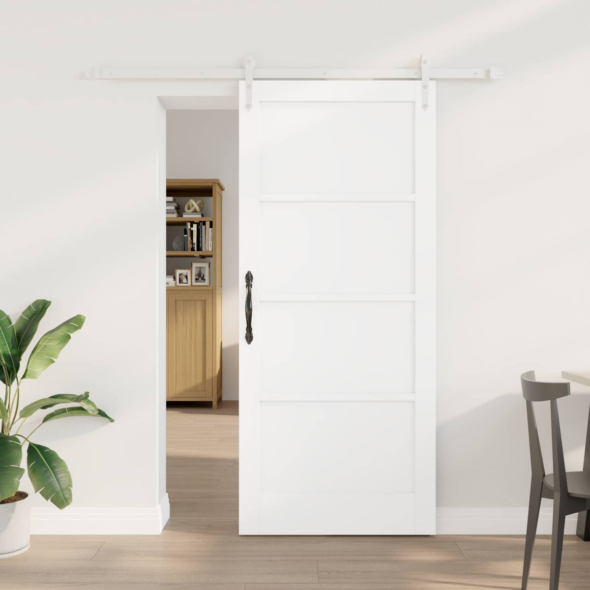 Συρόμενη Πόρτα ORKDAL 78 x 202 cm Επεξεργασμένο Ξύλο Λευκό